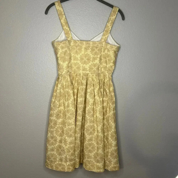 Maeve Anthropologie yellow dragonfly cafe sundress size 8 - Picture 7 of 14